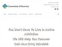 Tablet Screenshot of cornerstoneofrecoveryohio.com